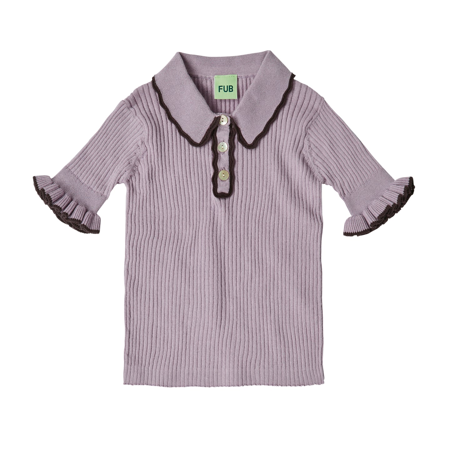 Organic Cotton Rib Polo Heather