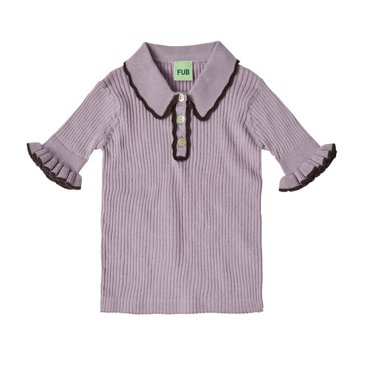 Organic Cotton Rib Polo Heather