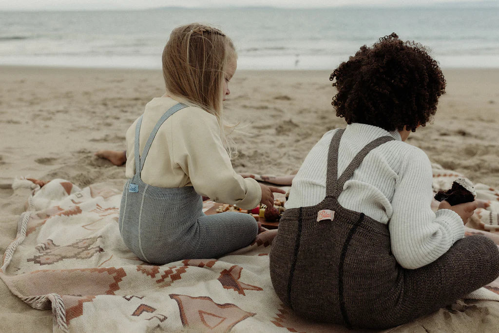 Footless Organic Cotton Tights Licorice Peanut