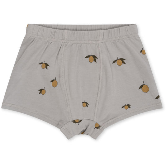 Basic 2 Pack Organic Cotton Boy Boxers Lemon