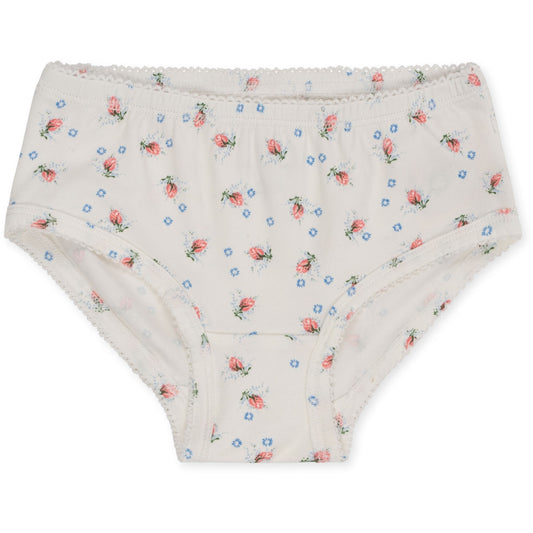 Basic 2 Pack Girl Organic Cotton Underwear Peach Flower Printed