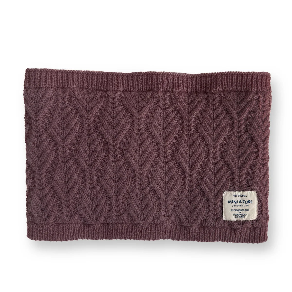 Mini A Ture MATGOI Fleece-Lined Wool Neck Warmer RWS Fudge Aubergine