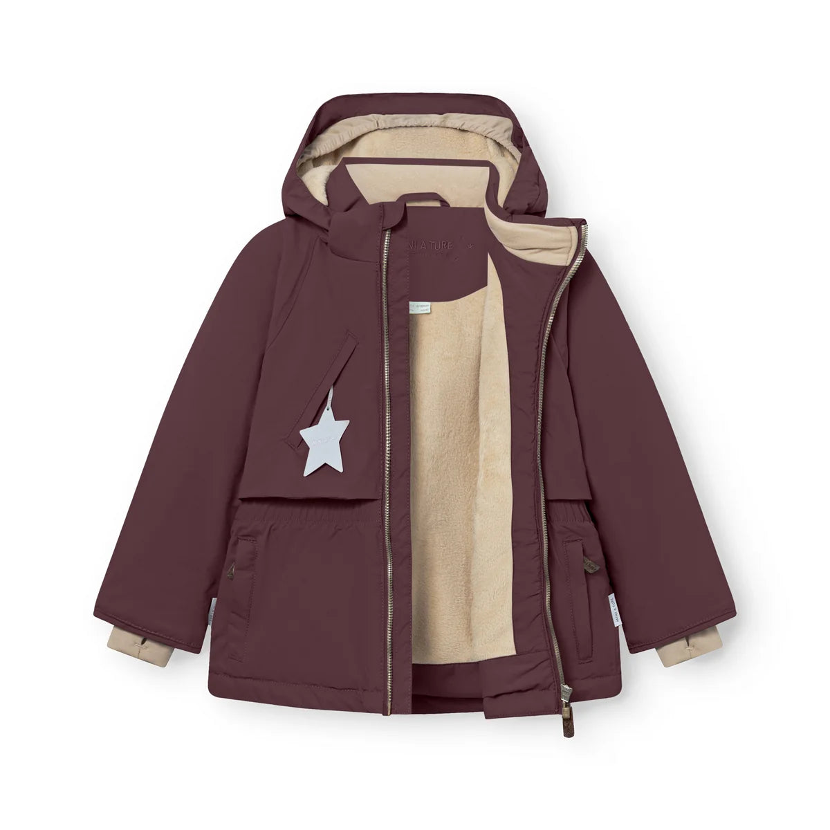 Mini A Ture MATALGEANA GRS Fleece Lined Winter Jacket Fudge Aubergine