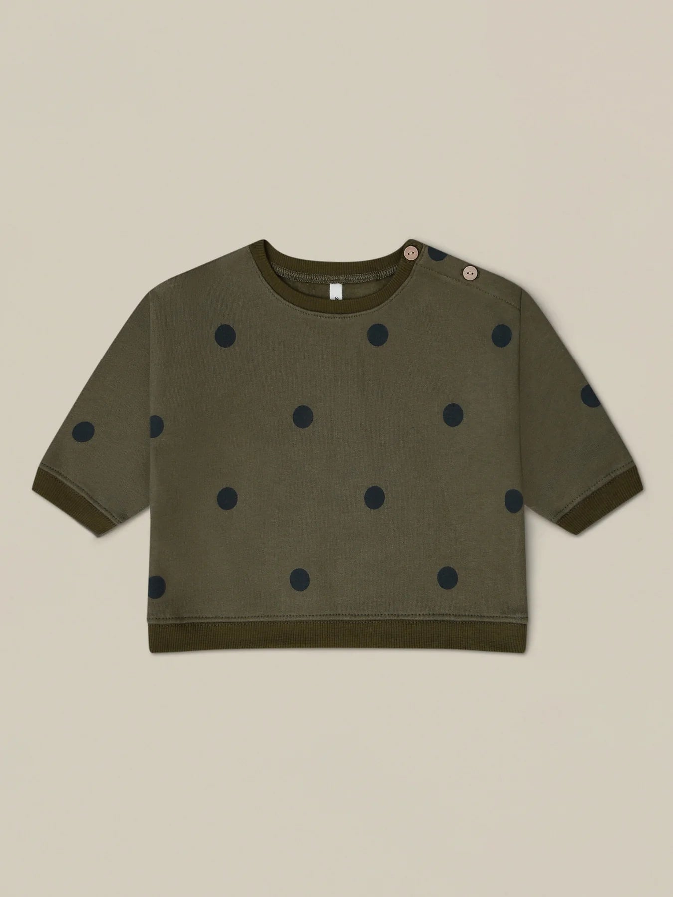 Olive Dots Organic Cotton Sweatshirt-Organic Zoo Canada