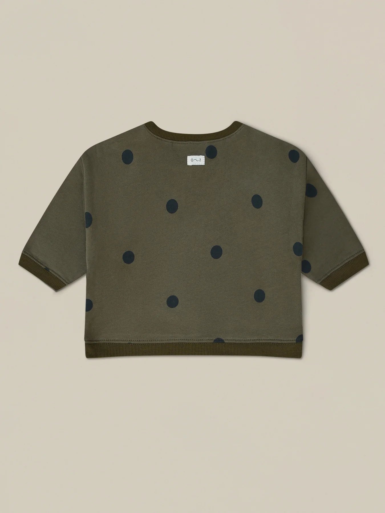 Olive Dots Organic Cotton Sweatshirt