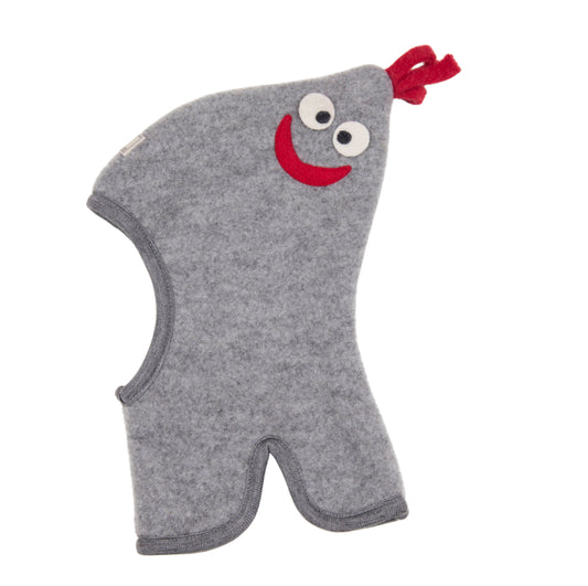 Pickapooh Wool Funny Balaclava Merino Wool Hat Grey