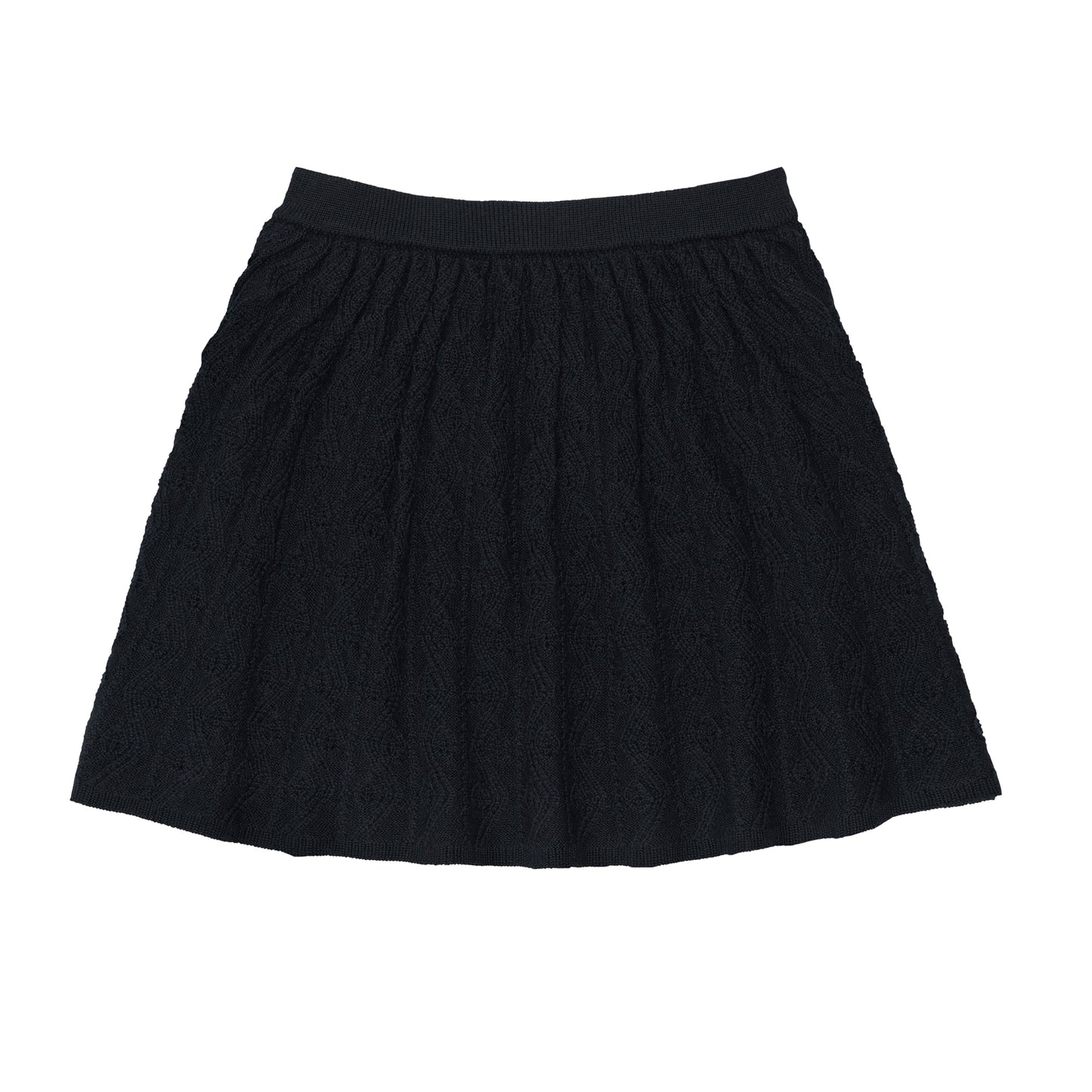 Structure Wool Skirt Dark Navy