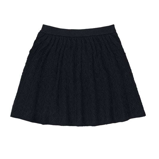 Structure Wool Skirt Dark Navy