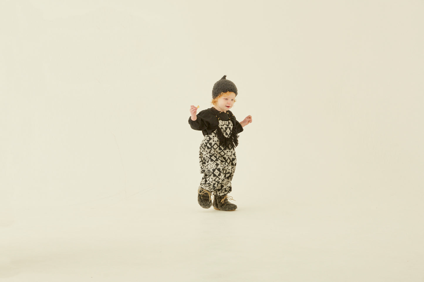 Eight Star Jaquard Rompers Black