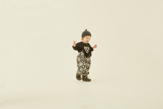 Eight Star Jaquard Rompers Black