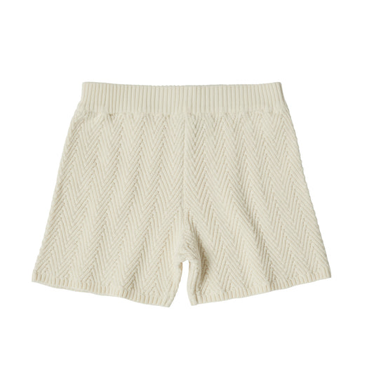 Organic Cotton Structure Shorts Ecru