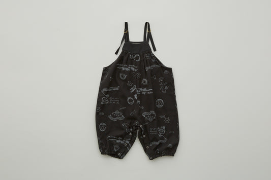 Aurora Tarina Printed Rompers Black