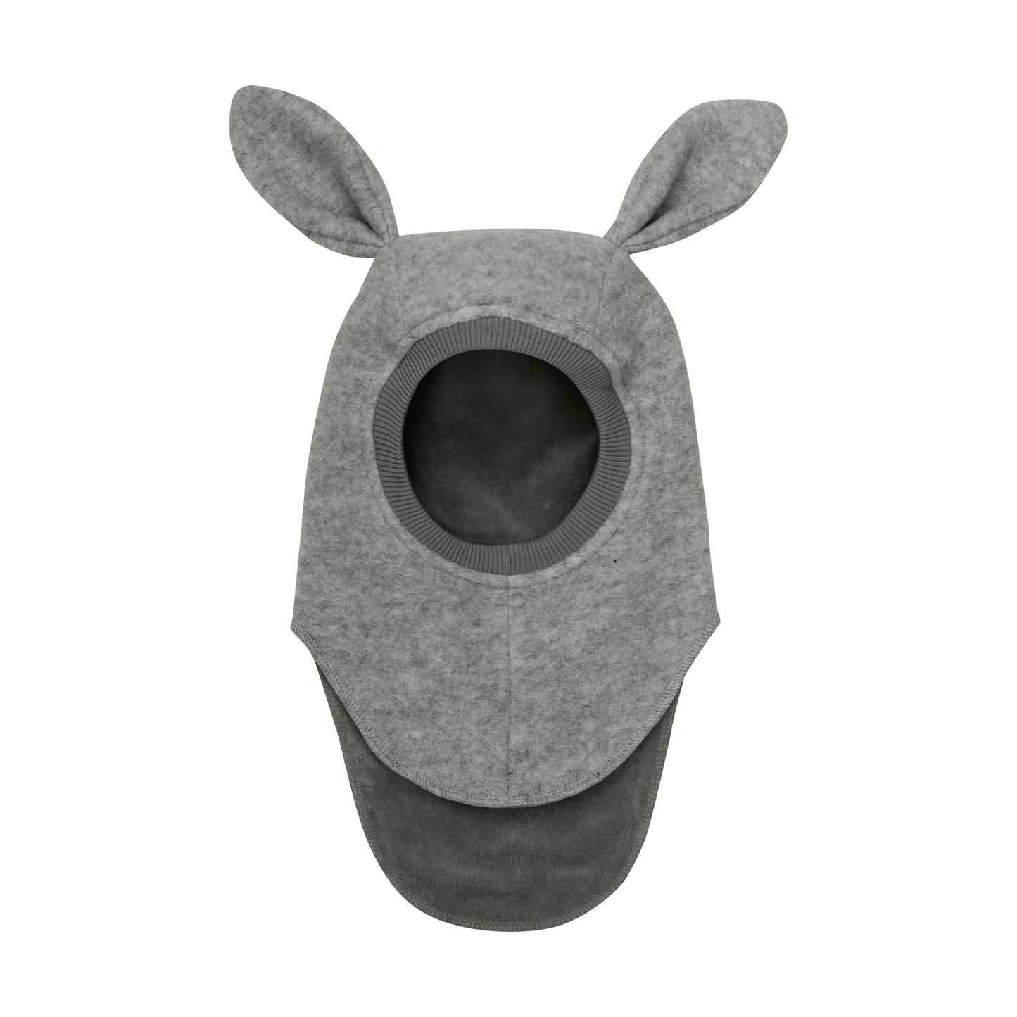 Bunny Balaclava Ears Merino Wool Hat Medium Grey