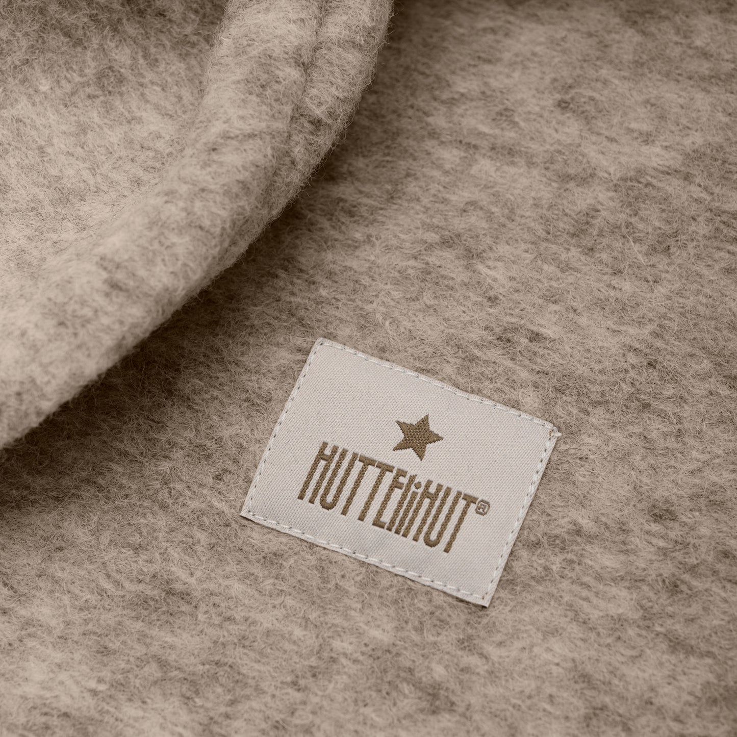 Bunny Balaclava Ears Merino Wool Hat Camel Melange