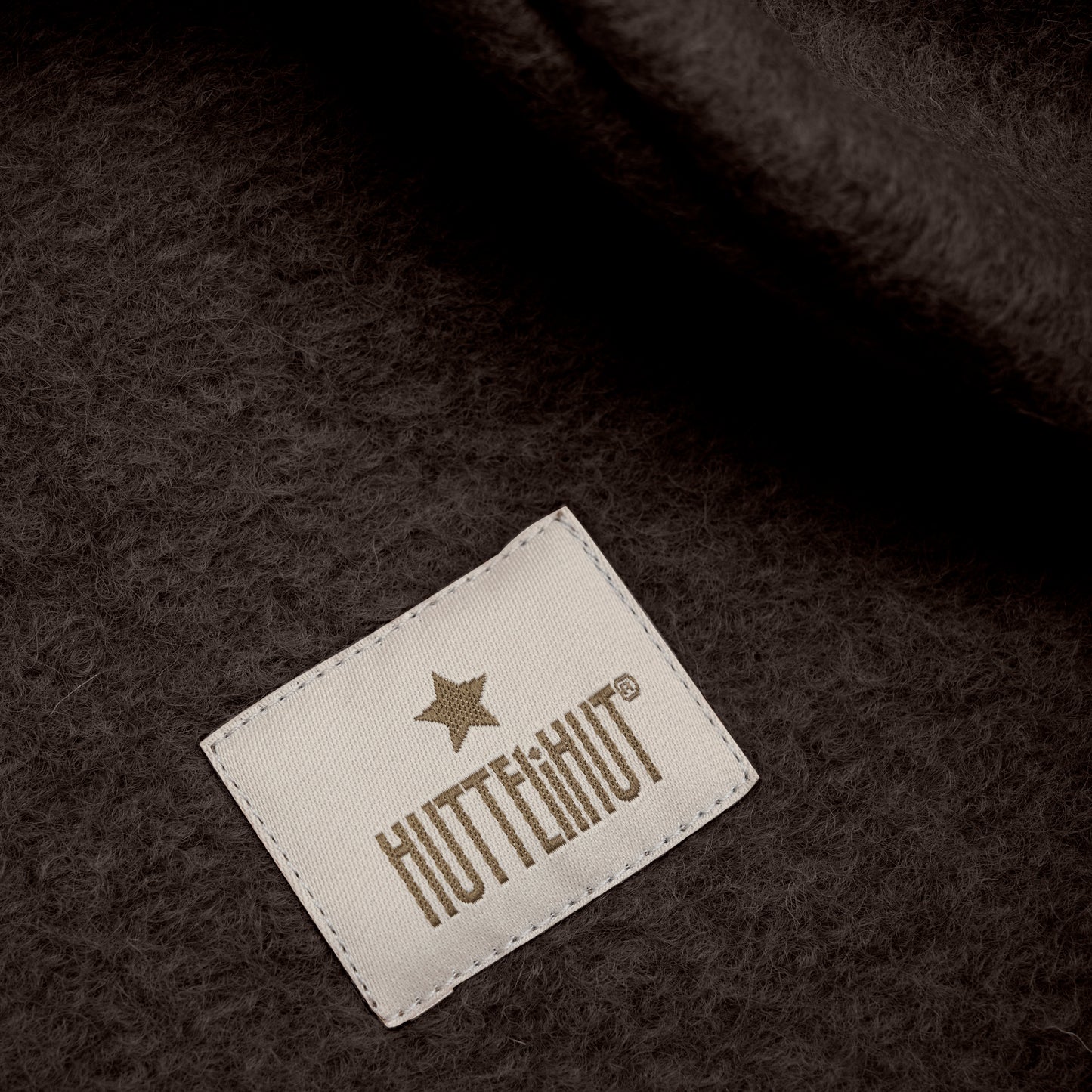 Bunny Balaclava Ears Merino Wool Hat Dark Brown