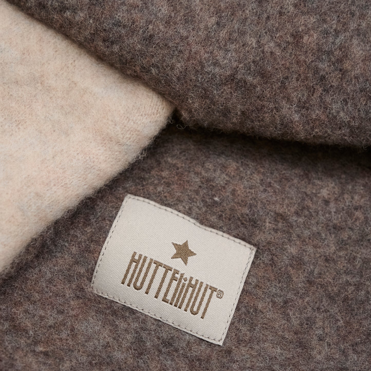 Hare Balaclava Merino Wool Fleece Hat Brown