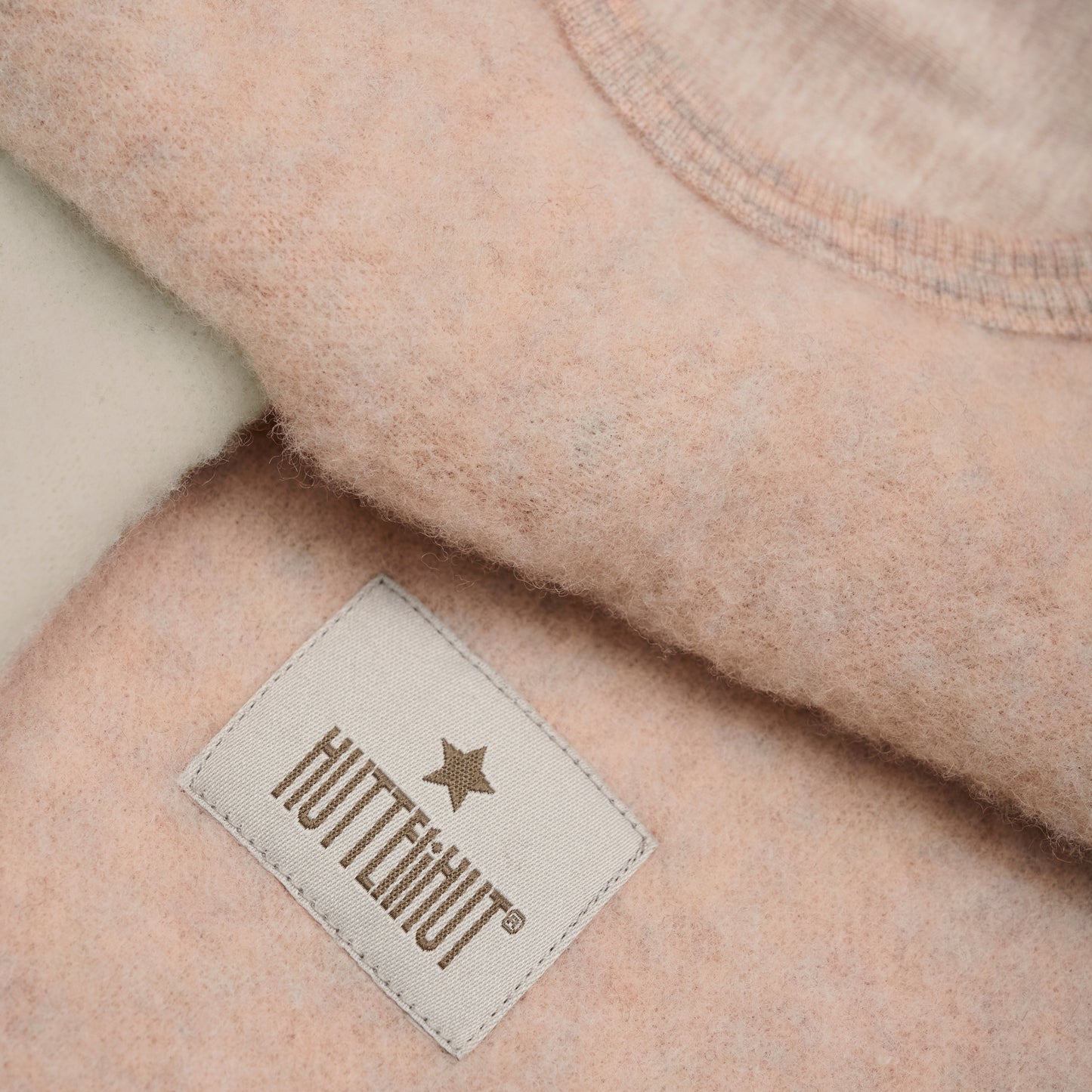 Hare Balaclava Merino Wool Fleece Hat Mahogany Rose