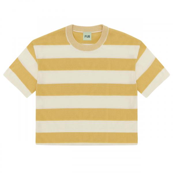 FUB Organic Cotton Oversized Stripe Knit T-shirt Butter