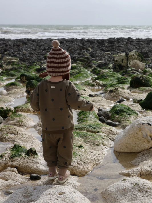 Olive Dots Organic Cotton Sweatshirt