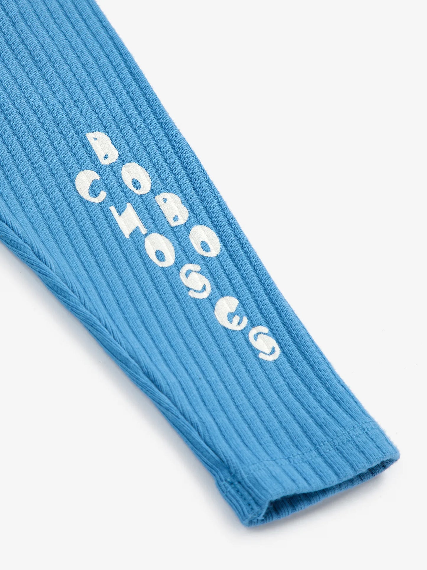 Bobo Choses Ribbed Organic Cotton Leggings Blue