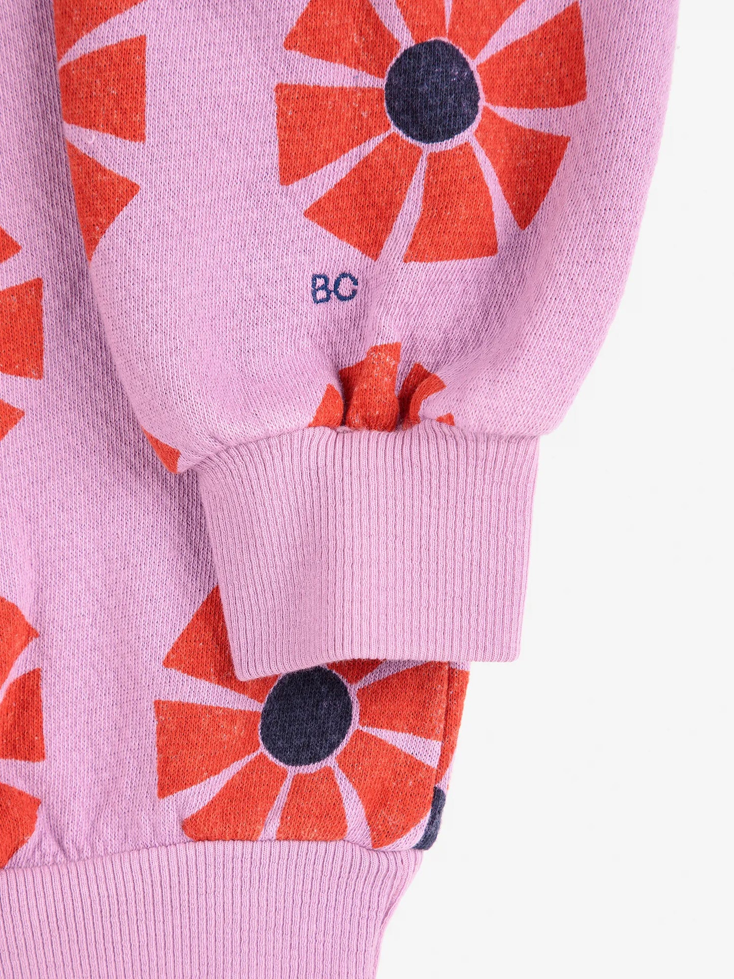 Kaleidoscope All Over Long Sleeves Round Neck Sweatshirt Purple