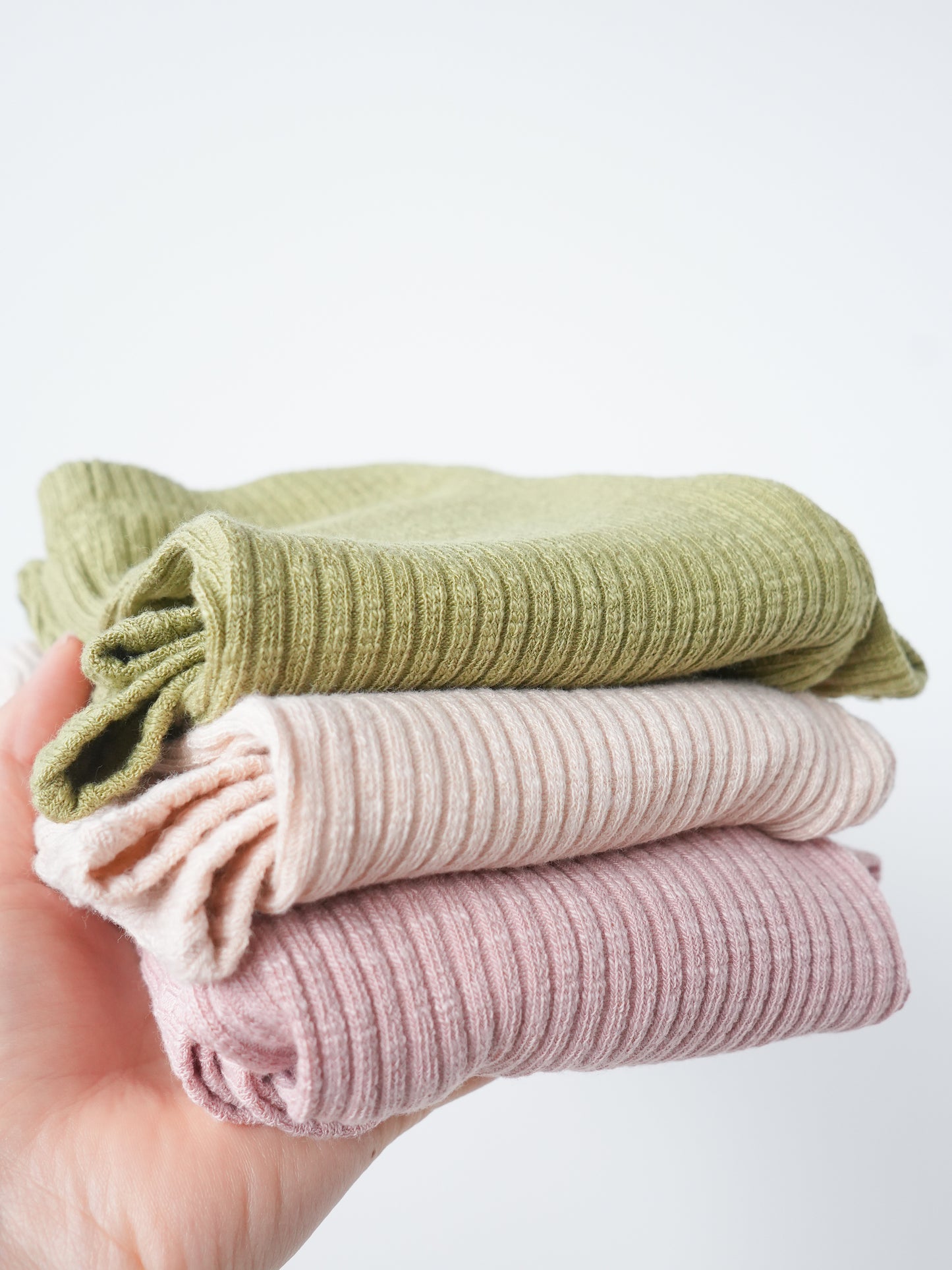 Modal Ribbed Flared Trousers Pink