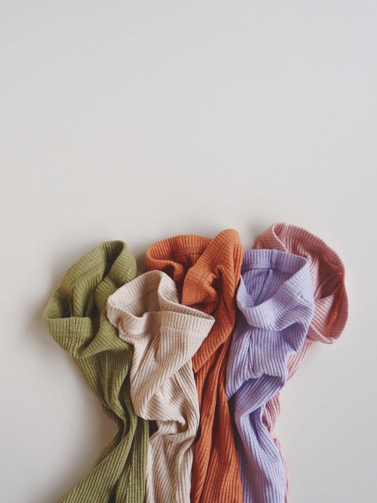 Modal Ribbed Flared Trousers Lilac