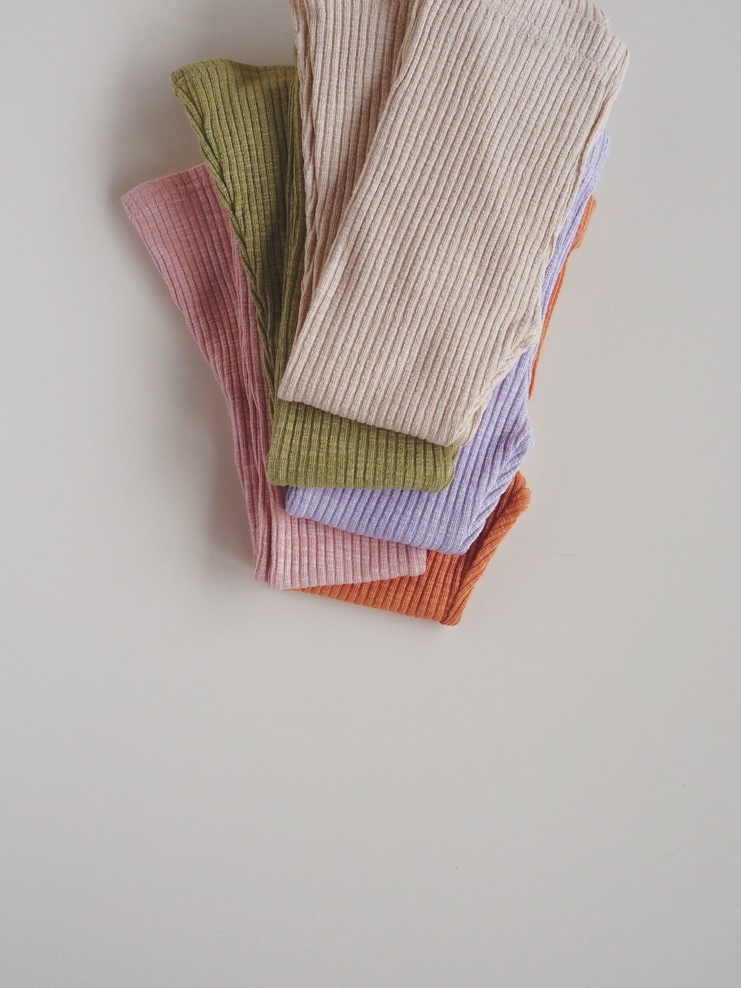 Modal Ribbed Flared Trousers Natural