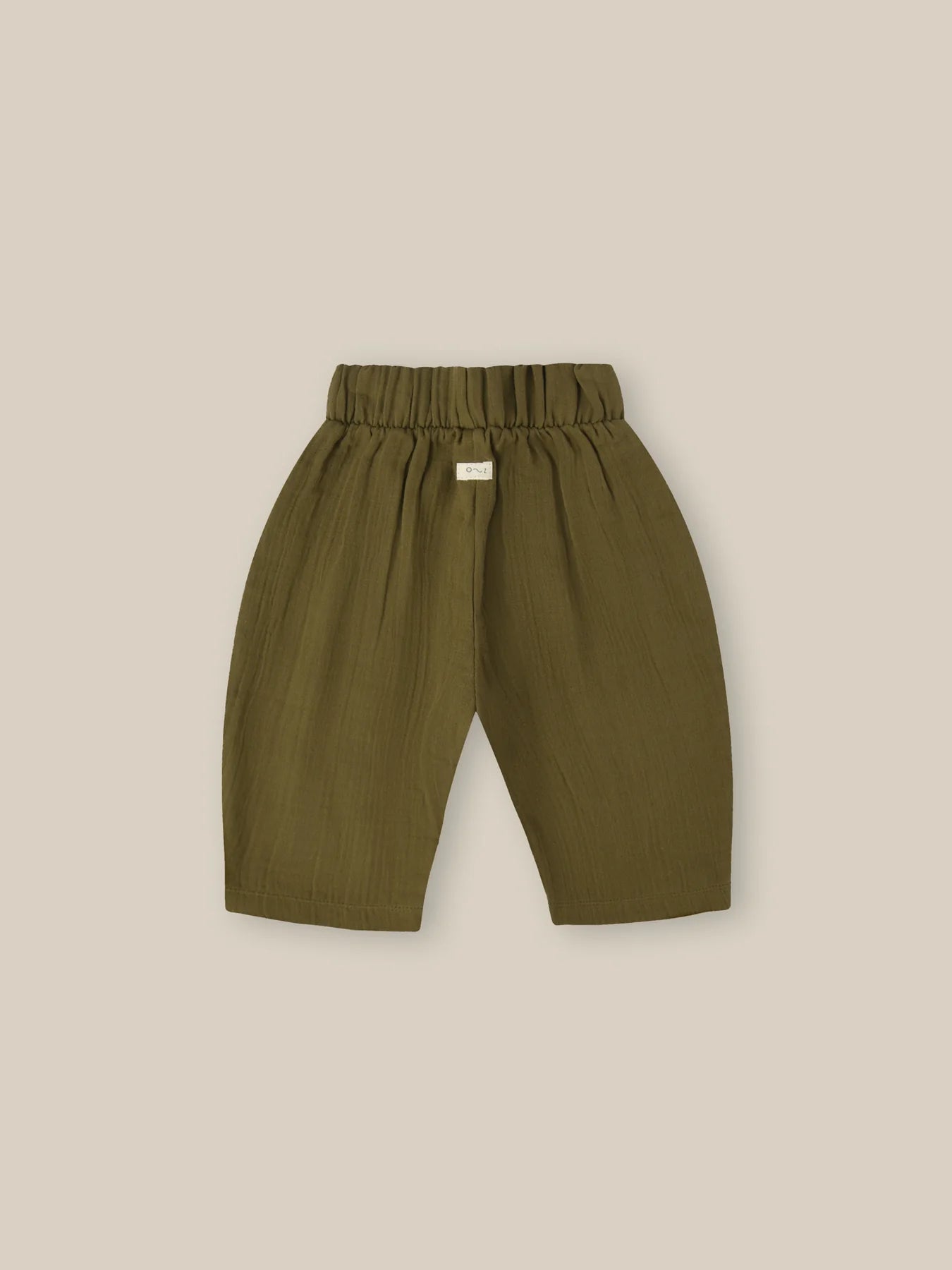 Olive Organic Cotton Fisherman Pants