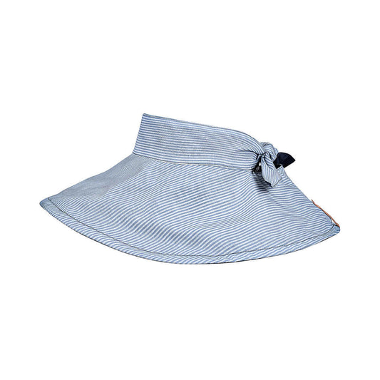 Adult 'Voyager' Linen Wide-Brimmed Reversible Summer Sun Hat Charlie / Indigo