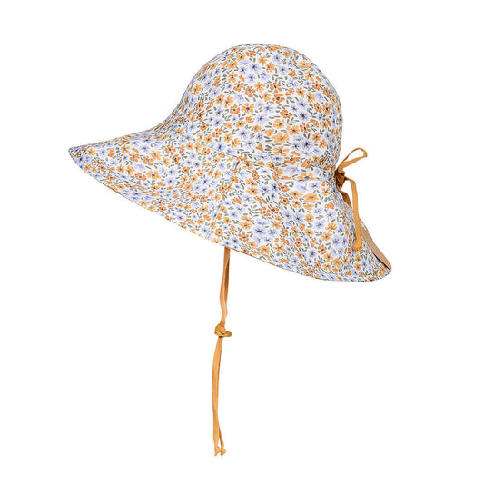 'Sightseer' Girls Wide Brimmed Reversible Sun Hat Meredith / Maize