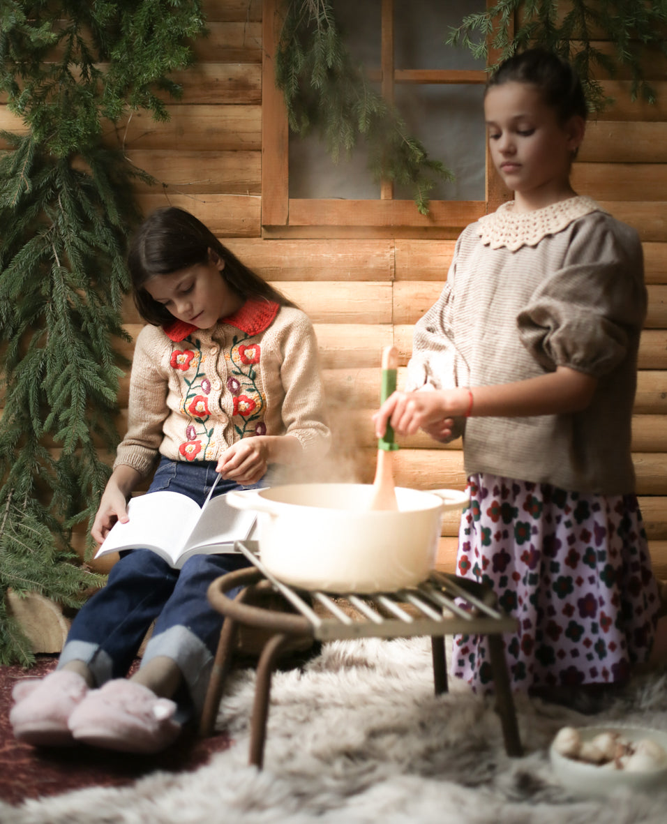 Olivia Handmade Merino Wool Cardigan Sand