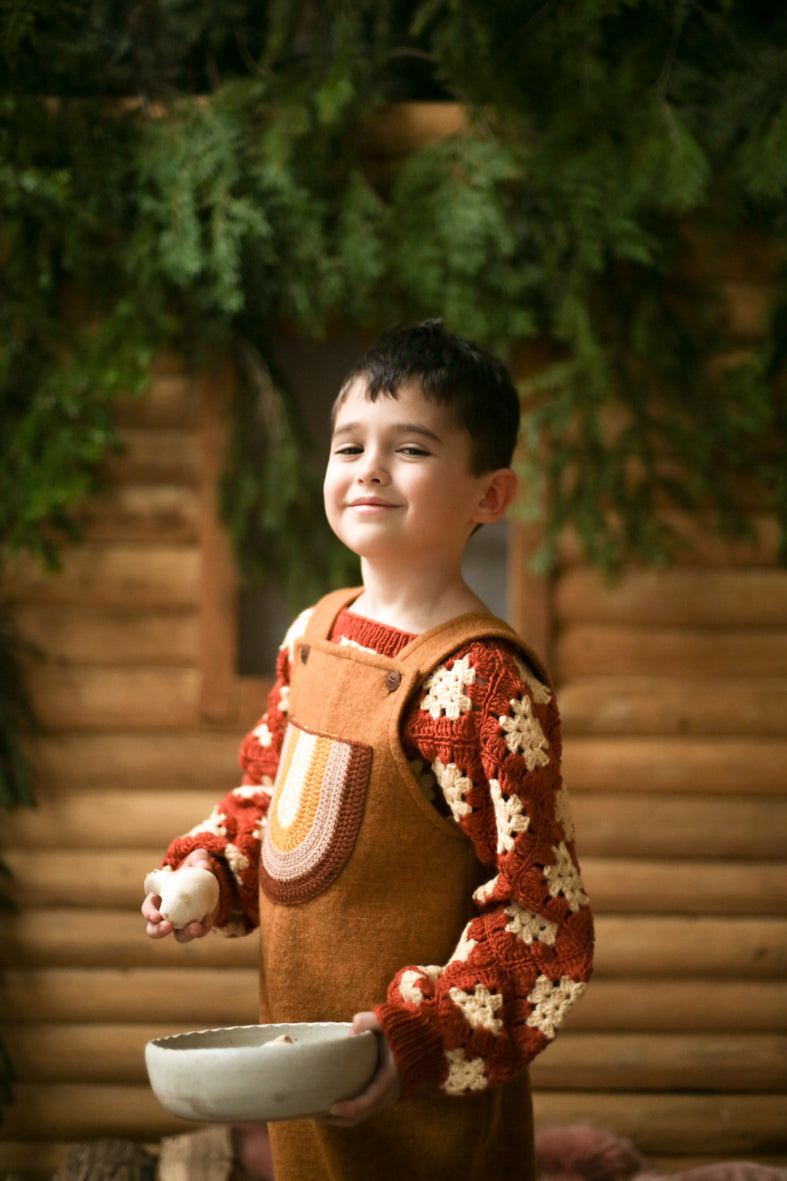 Luca Handmade Merino Wool Sweater Pumpkin