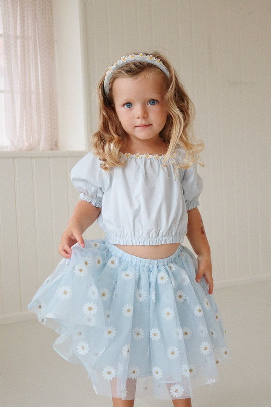 Summer Organic Cotton Daisy Set Blue