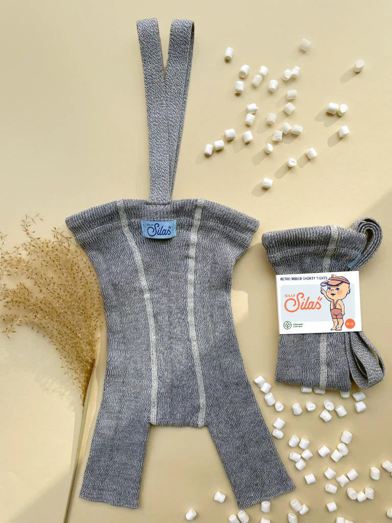 Shorty Organic Cotton Tights Marshmallow Sky