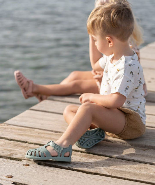 Tobby Solid Baby Sandals Verde