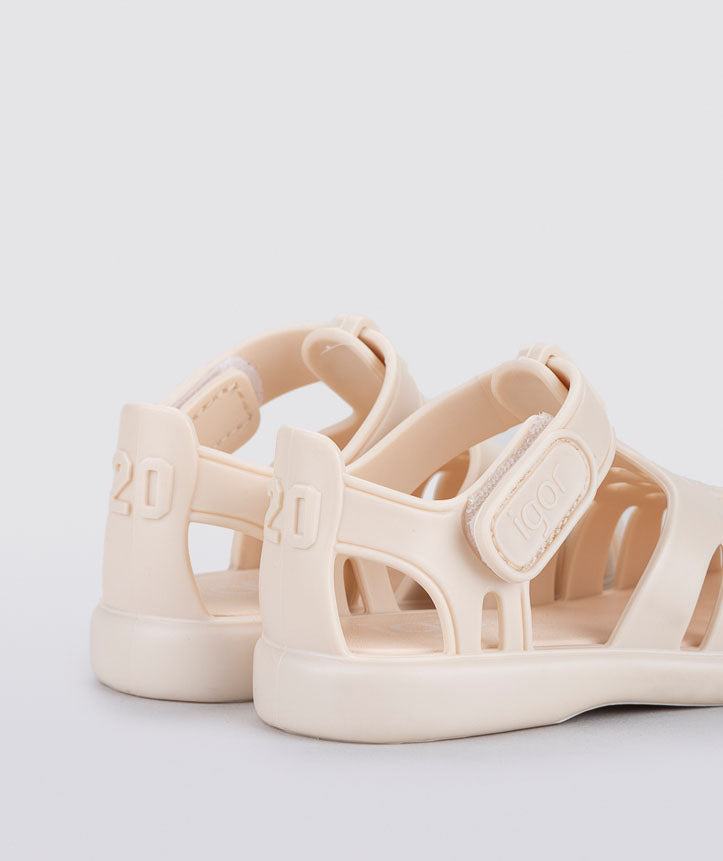 Tobby Solid Baby Sandals Marfil White