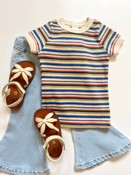 Multiple Stripe Short Sleeve T Shirt