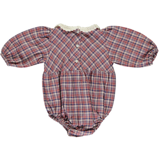 Eleanor Romper Red Tartan Check