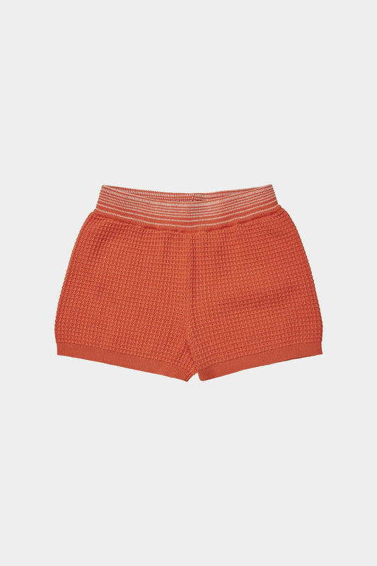 Organic Cotton Structure Shorts Tangerine