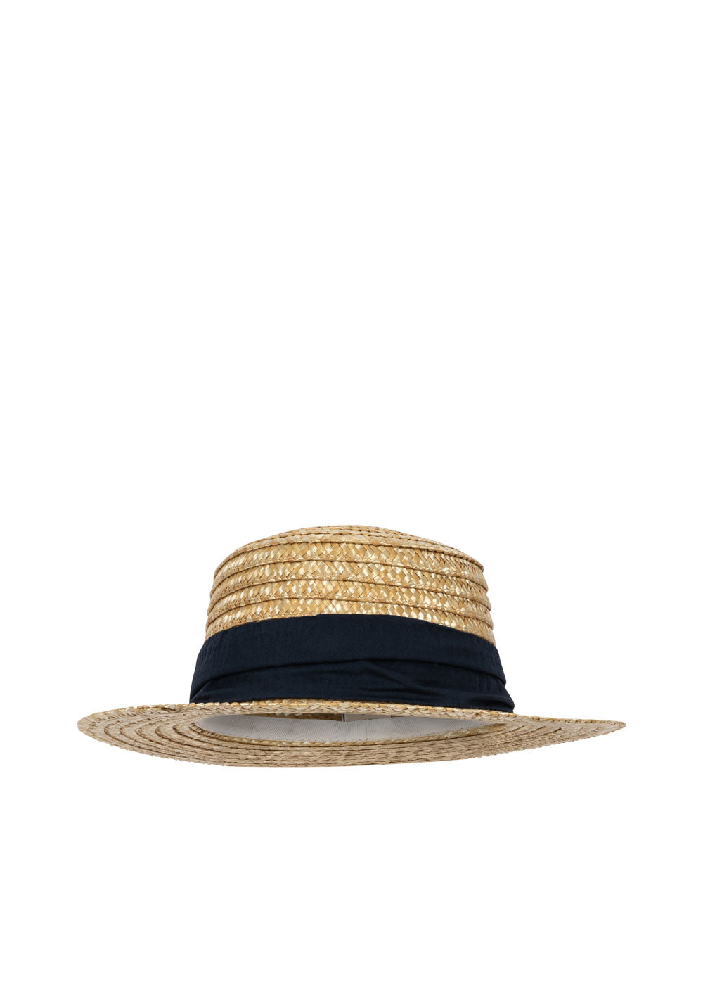 Allie Summer Sailor Straw Boater Hat