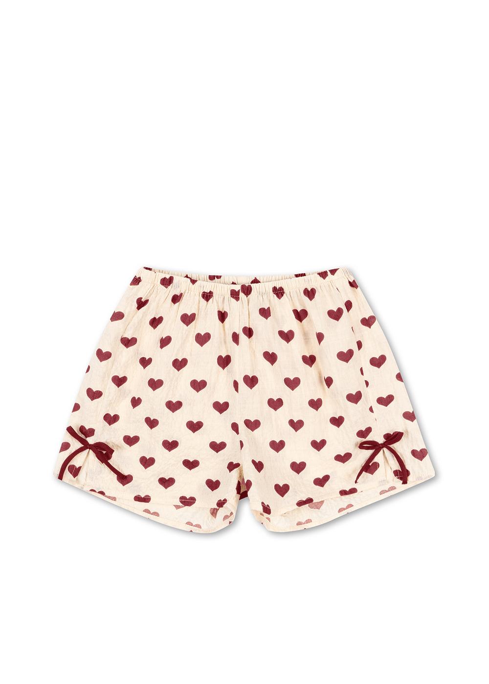 AVA Organic Cotton Heart Print Shorts