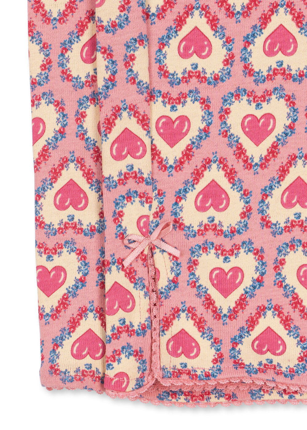 Drey Heart Printed Lounge Set Pink