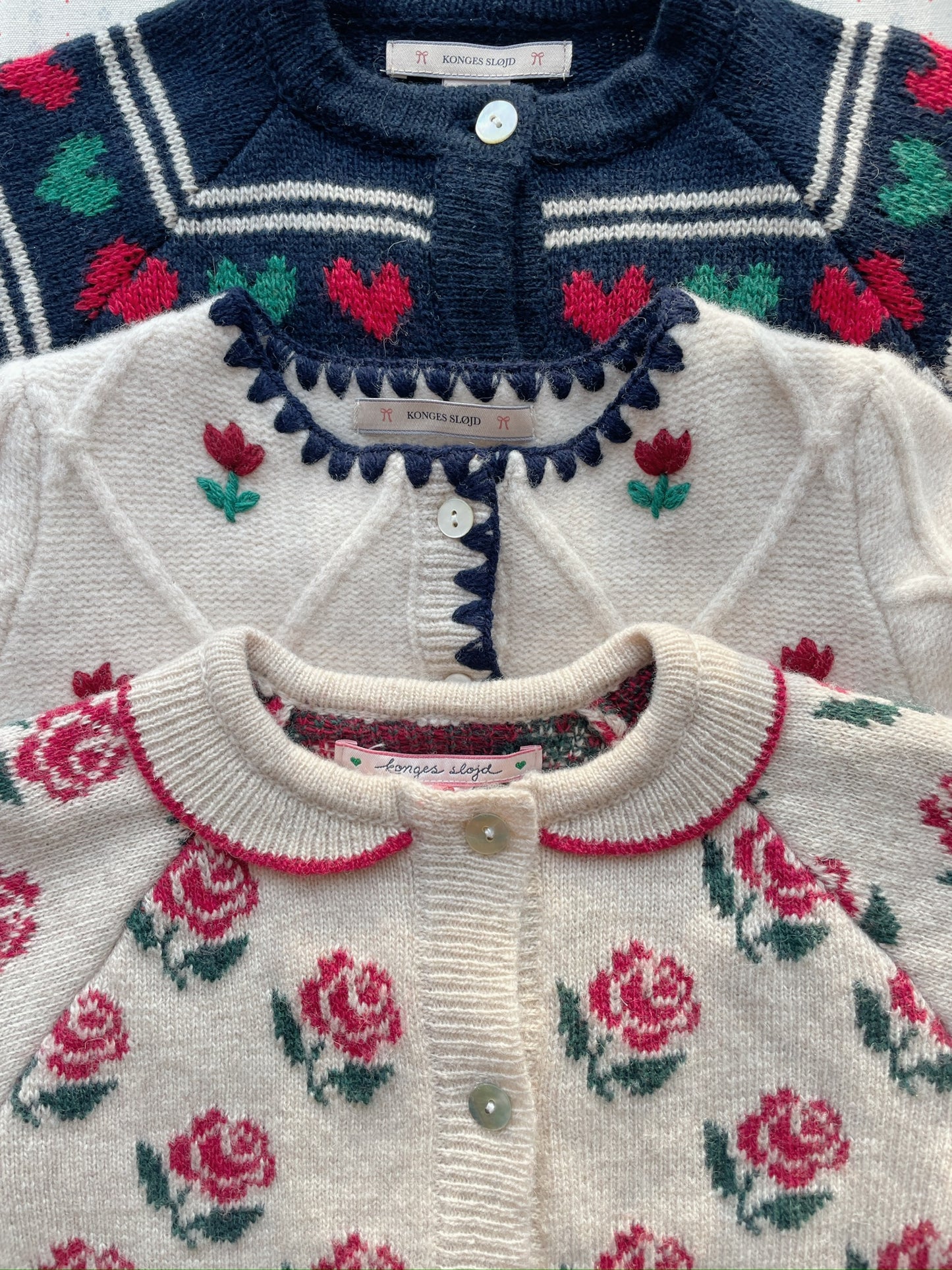 BELOU Holidays Heart Wool Knit Cardigan Heart