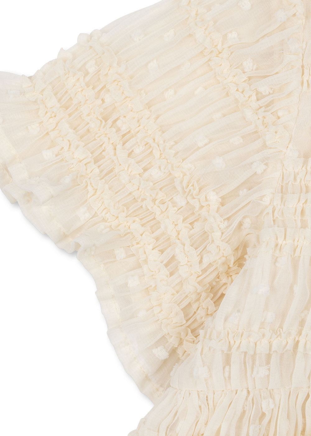 JOELLA Short Sleeves Dress White Smoke