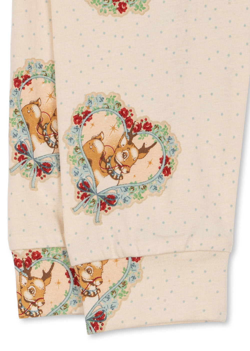 Christmas Kids Organic Cotton Basic Pyjama Blouse Set Deer Diary