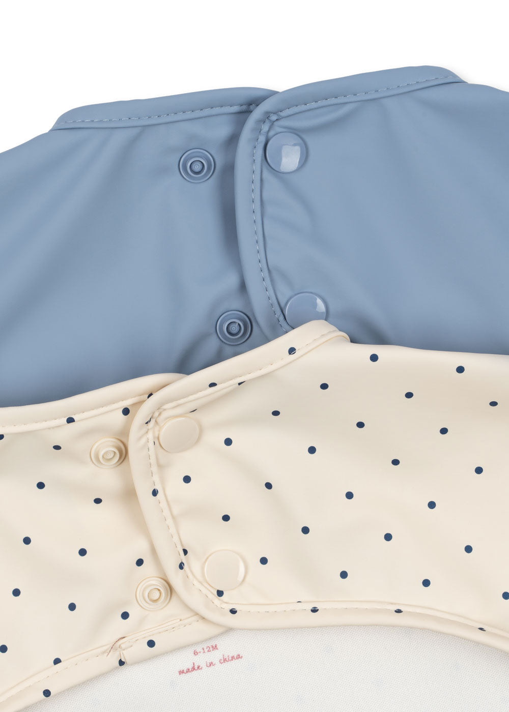 2 Pack Dinner BIB With Sleeves Navy Dot