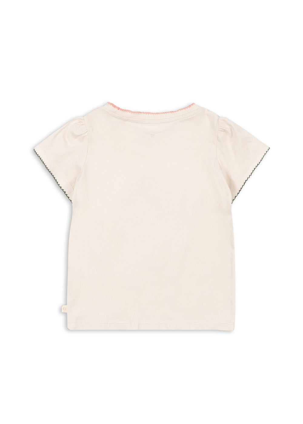 Kids Organic Cotton Short Sleeves FAMO Puff Ice Cream T-Shirt Buttercream