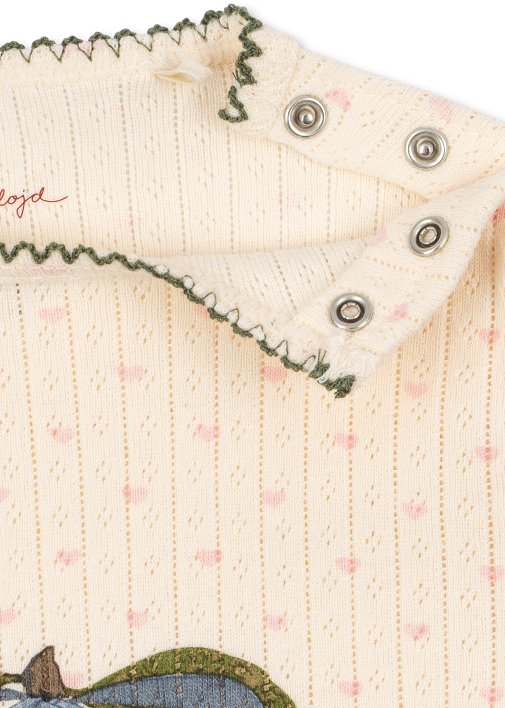 Konges Sløjd Baby Organic Cotton Short Sleeve Bodysuit with Cherry Printed