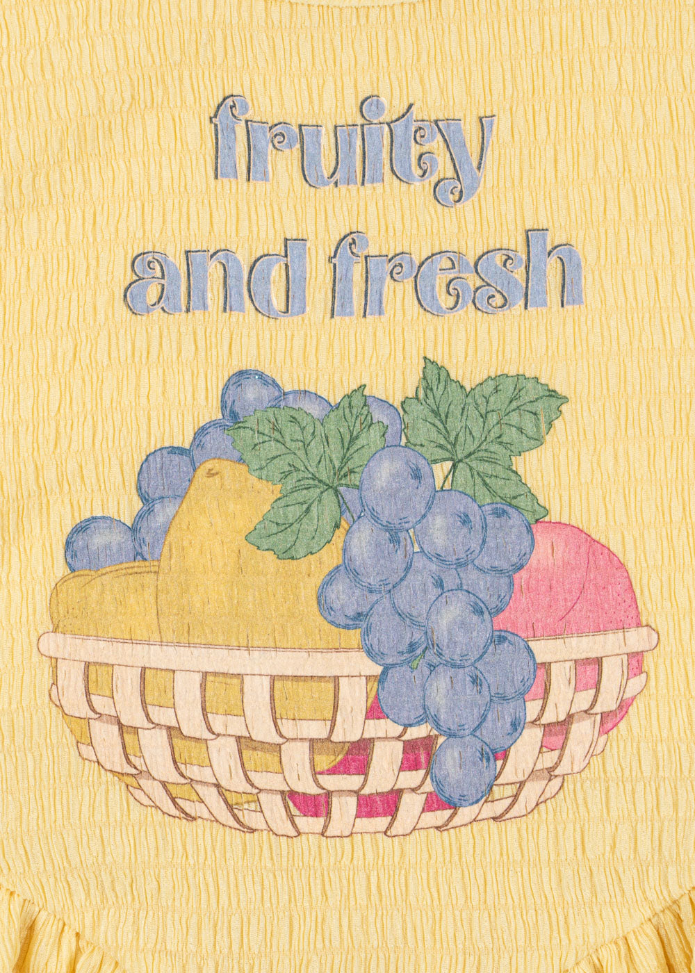 SOLILJA Fruity and Fresh Smock Short Sleeves Dress Yellow